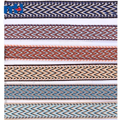 38mm Wave Ethnic Jacquard Webbing