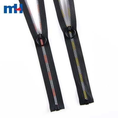 #5 Colorful Teeth Plastic Zipper