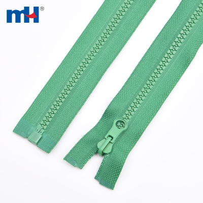 #5 Molded Plastic Zipper Open Ended