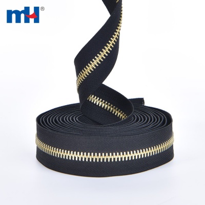 #8 Bronze Brass Zipper Long Chain