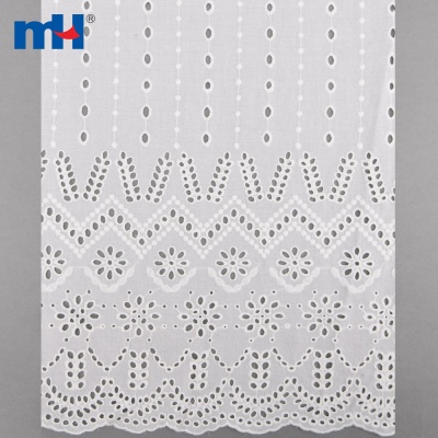 Chiffon Eyelet Embroidered Lace Fabric