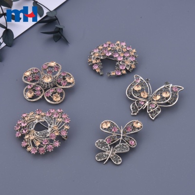 Colorful Rhinestone Brooch Pin