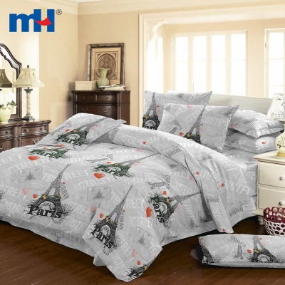 Eiffel Tower Printed Bedsheet Fabric