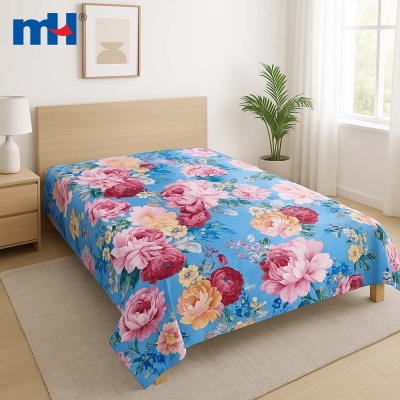 Printed Micropoly Bed Sheet Fabric