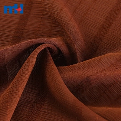 100% Polyester Silk Crinkle Crepe Fabric for Dress