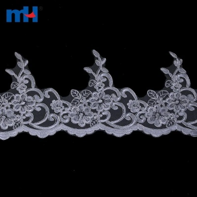 18cm Corded Embroidered Lace Trim