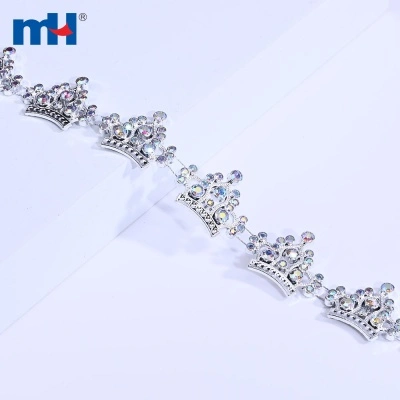 23mm White AB Plastic Stone Chain