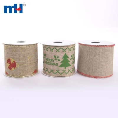 Burlap Christmas Ribbon