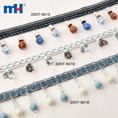 Crystal Beads Curtain Fringe Trim