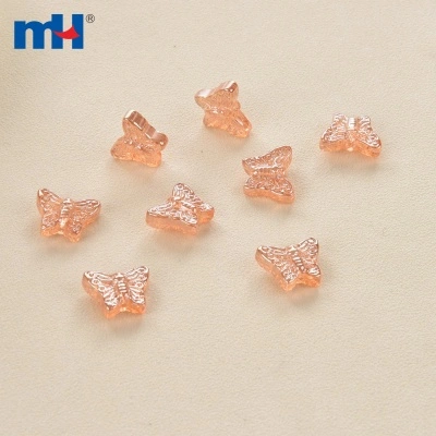Crystal Butterfly Glass Beads