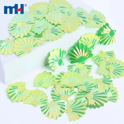Green Sequins in Various Shapes