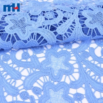 Blue Guipure Lace Fabric