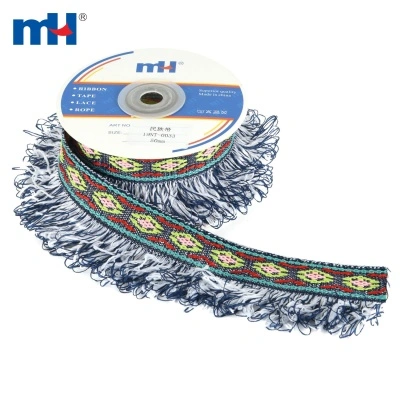 Jacquard Tassel Fringe Embroidery Ribbon