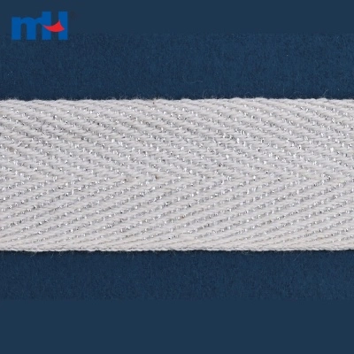 22mm Metallic Cotton Webbing