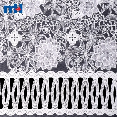 Organza White Embroidered Lace Fabric