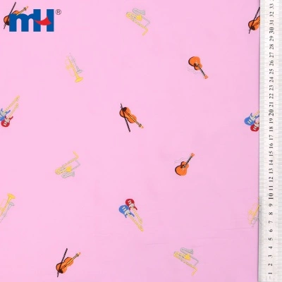 Musical Instrument Embroidered Fabric