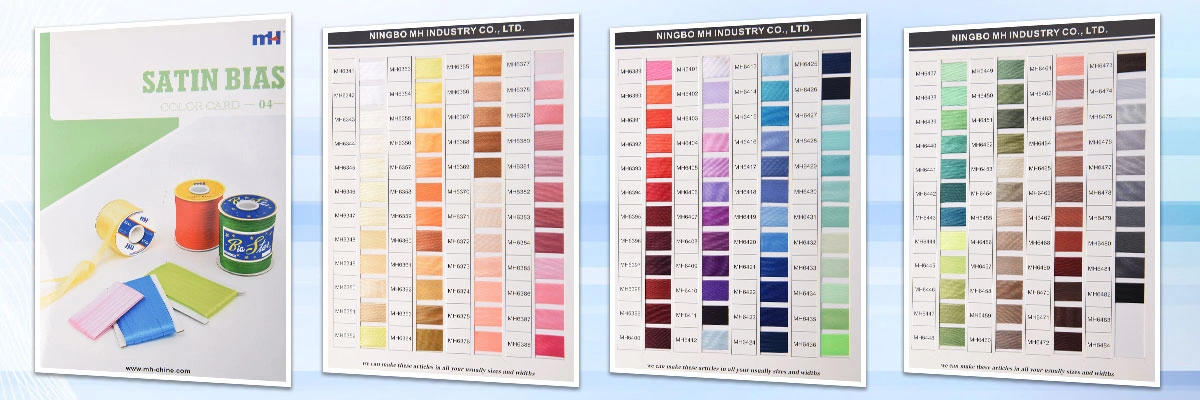 polyester bias tape color card