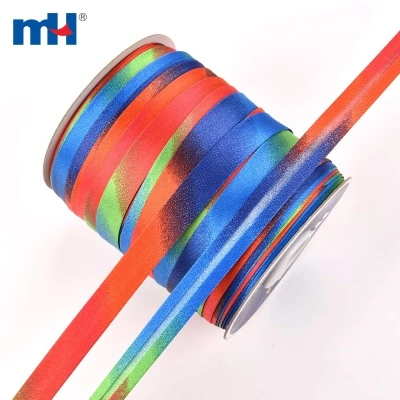 Rainbow Satin Bias Binding Tape