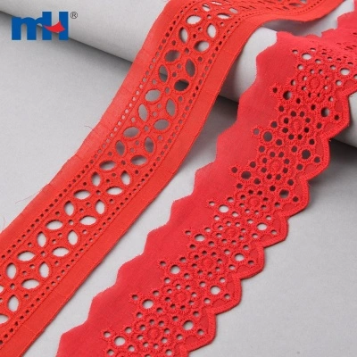 Red Cotton Lace Trim