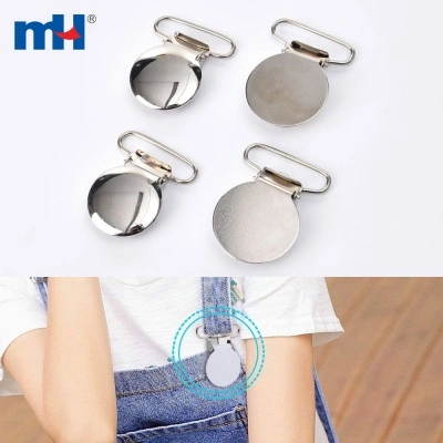 Round Metal Suspender Clips