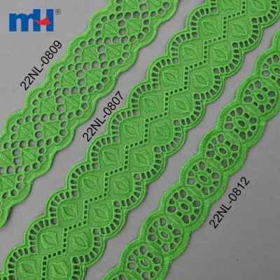 Green Eyelet Lace Trim