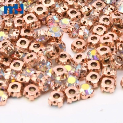 Sew on Claw Rhinestone Glass Beads