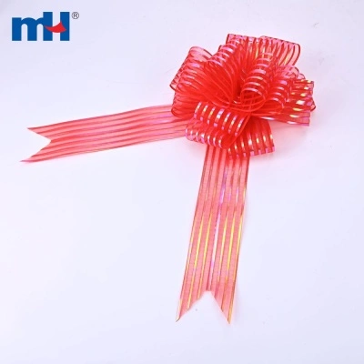64*860mm Sheer Iridescent Pull Bow