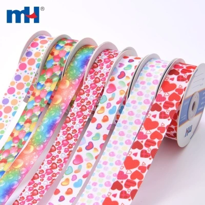 Valentine's Heart Grosgrain Ribbon 1 inch