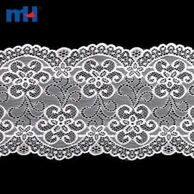 18.6cm Wide Elastic Lace Trim
