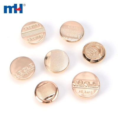 Zinc Alloy Golden Jeans Button